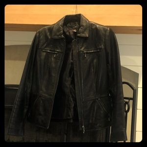 Alfani Black Leather Jacket